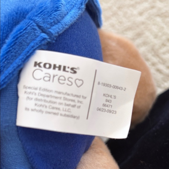 Charming Bear Plush Toy in Blue and Red Outfit - Picture 4 of 4